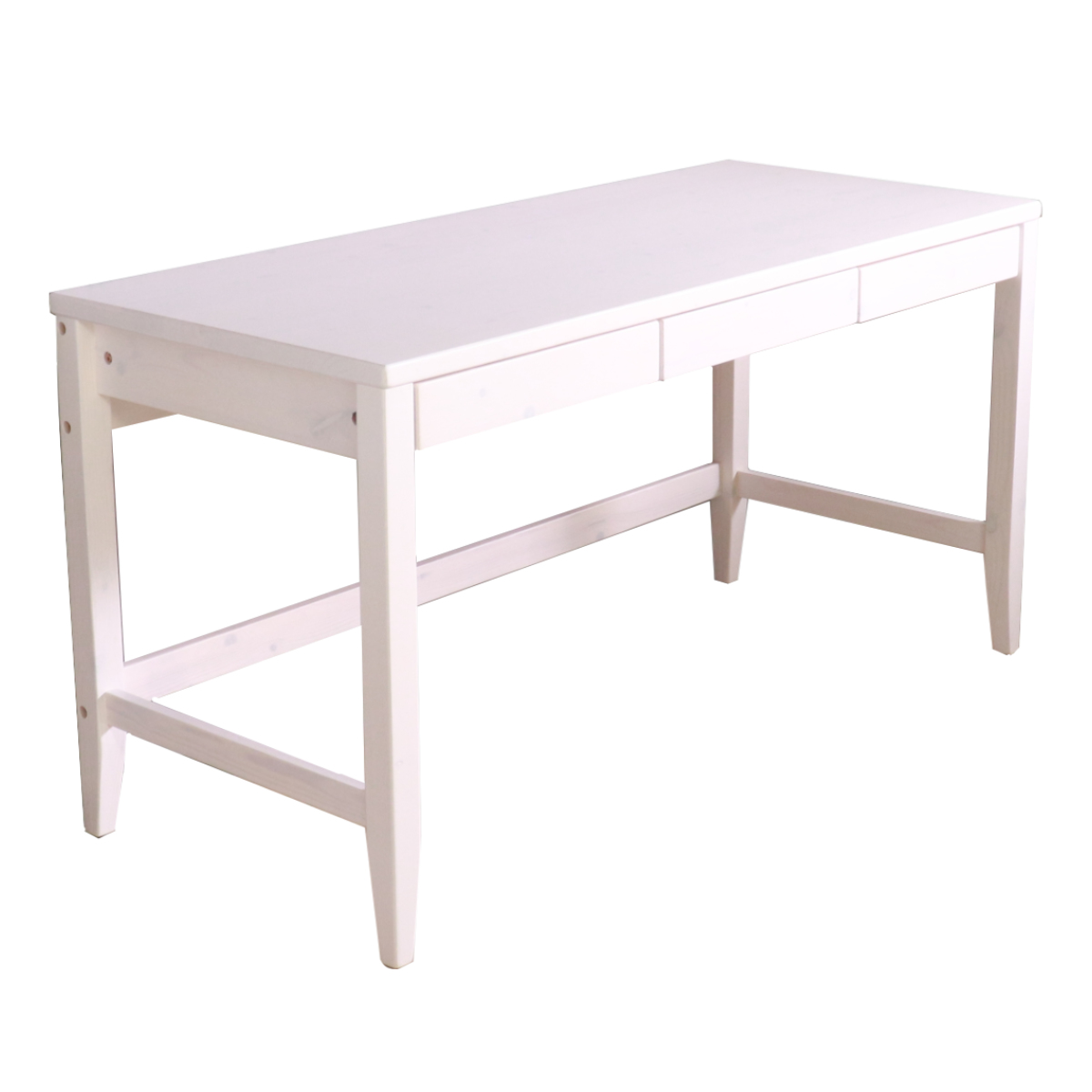 ワークデスク 引き出し付き 天然木 奥行60cm （ 幅 140cm 机 デスク