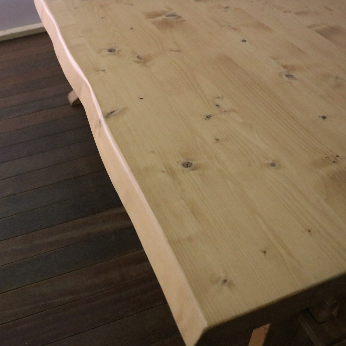 ダイニングテーブル 4人掛け 天然木 高強度 カントリー調 幅150cm