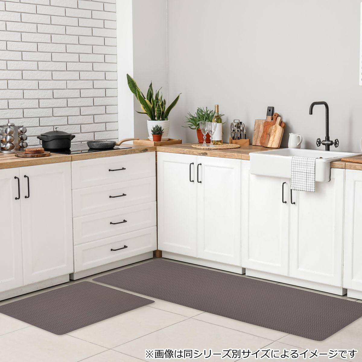 キッチンマット ズボラ ワイド 60×240c...の詳細画像2
