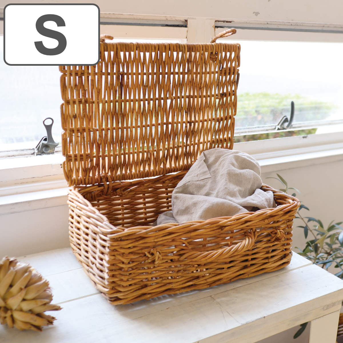 Creer バスケット アラログ ストックバスケット ラタン （ かご 収納