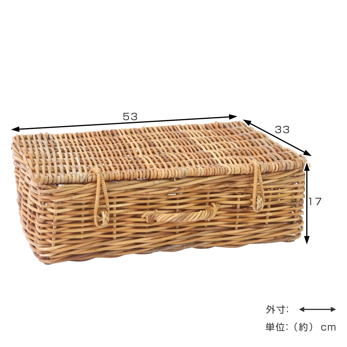 Creer バスケット アラログ バゲッジバスケットL ラタン （ かご 収納