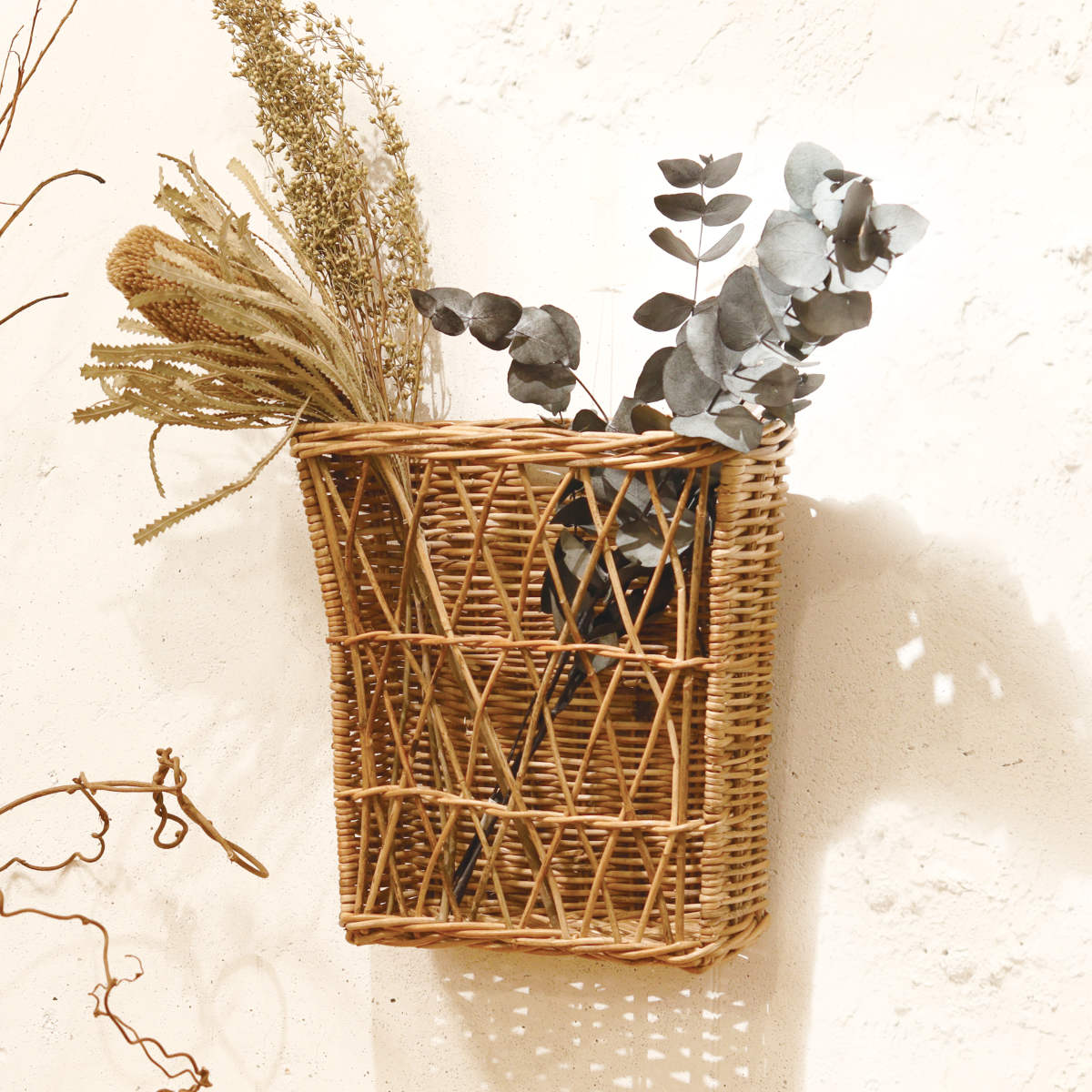 Creer バスケット アラログ ウォールクロスバスケット ラタン （ かご