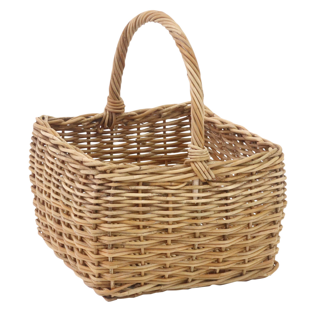 Creer バスケット アラログ グリーンバスケット スクエア ラタン