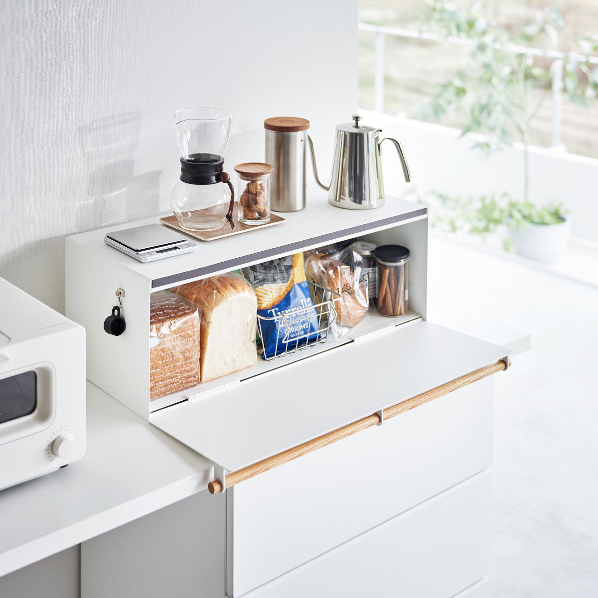 新品未使用 山崎実業 tosca ブレッドケース トスカ ホワイト tosca（山崎実業） 山崎実業 tosca ブレッドケース トスカ ワイド