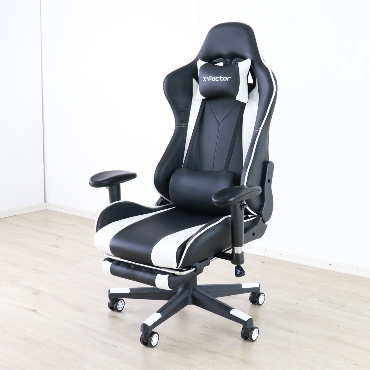 ゲーミングチェア 疲れにくい 座面高44〜54cm 肘可動 フットレスト