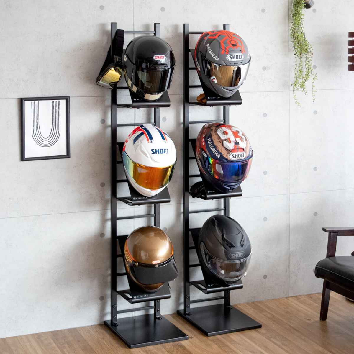 宮武製作所 ヘルメットスタンド ディスプレイラック GALEA 幅30cm