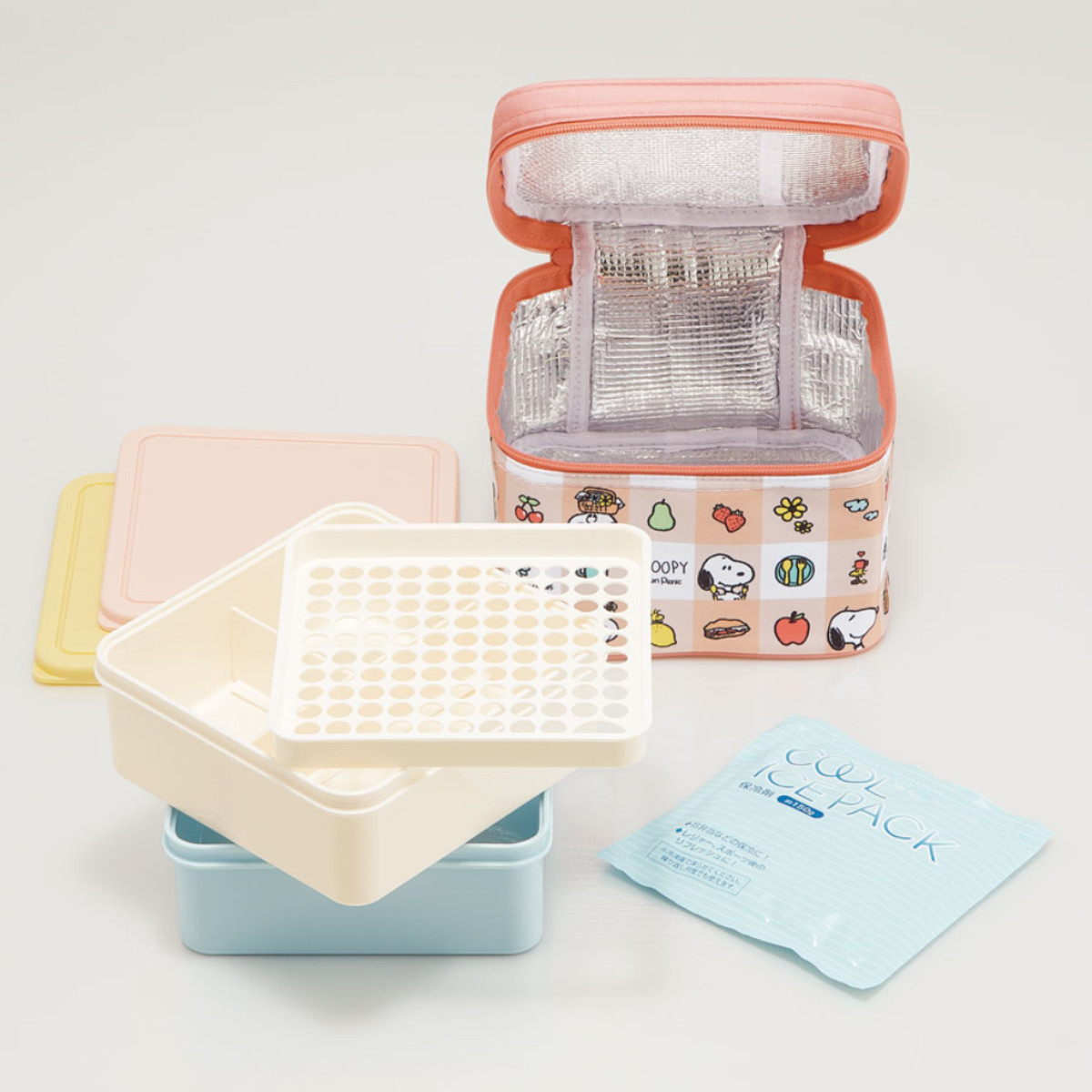 スケーター 重箱 保冷バッグ付行楽ランチセット 2段 2240ml