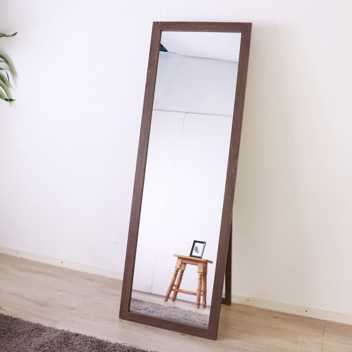 スタンドミラー 全身 木枠 50×150cm （ ミラー 鏡 おしゃれ インテリア