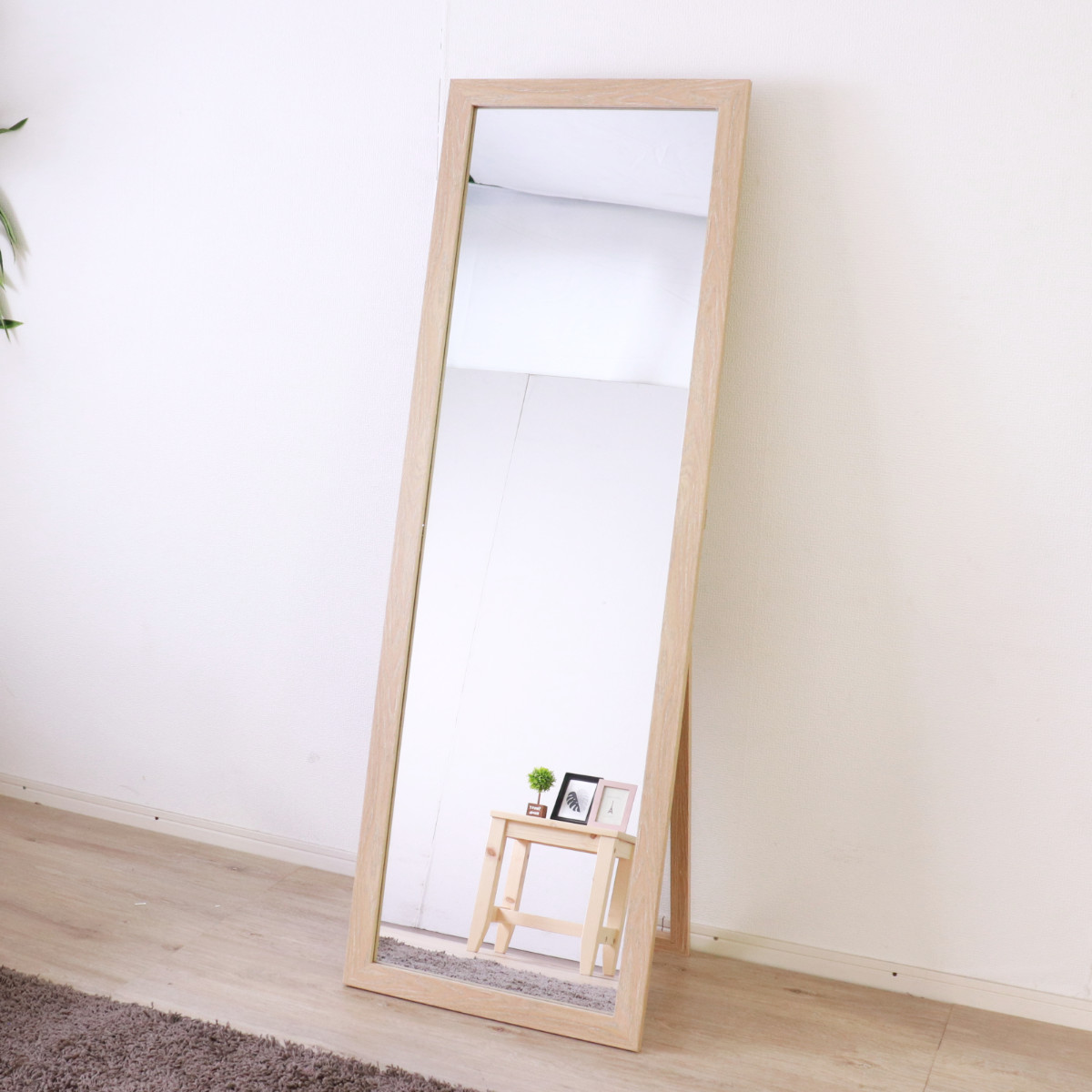 スタンドミラー 全身 木枠 50×150cm （ ミラー 鏡 おしゃれ インテリア