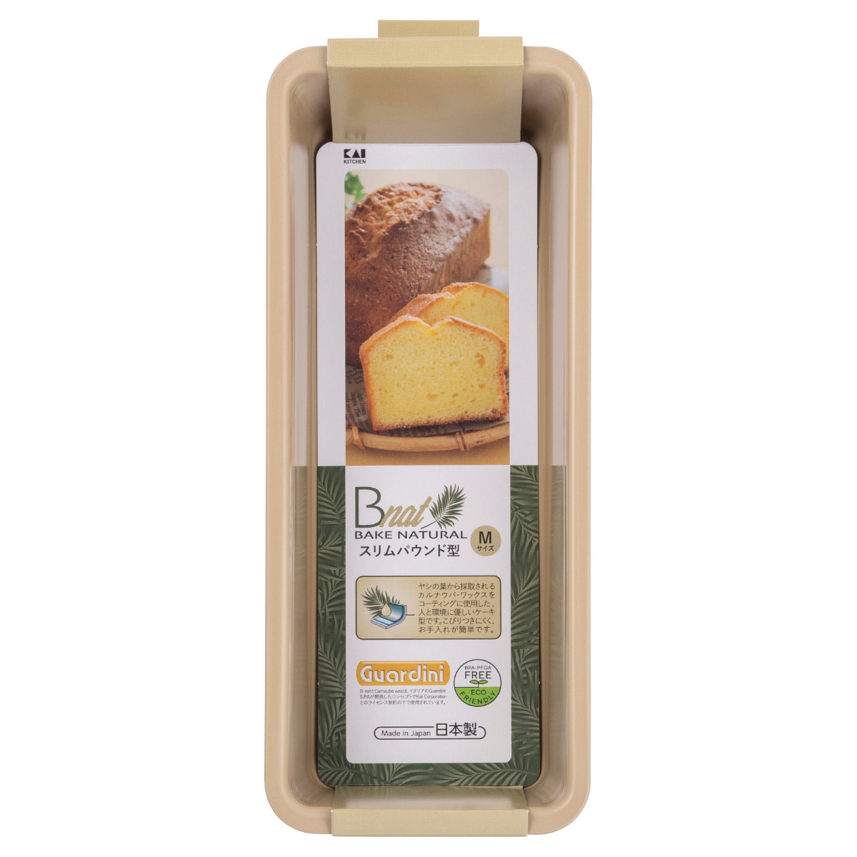 貝印 パウンドケーキ型 21cm M B-nat 鉄 （ オーブン対応 パウンド型