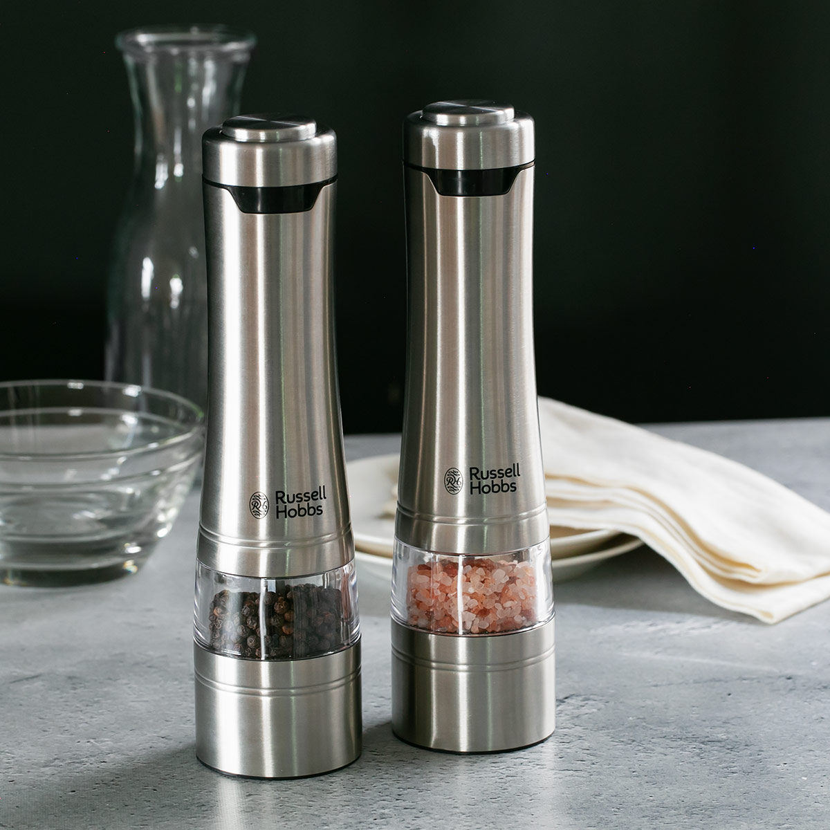 RUSSELL HOBBS（ラッセルホブス） 特典付き 電動ミル 2本セット ソルト