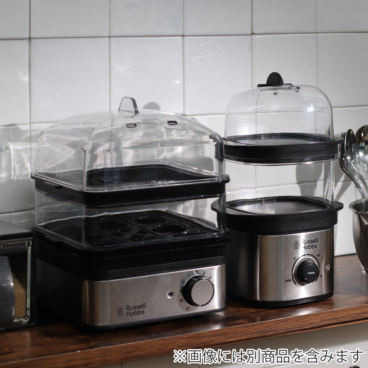 RUSSELL HOBBS（ラッセルホブス） 特典付き 電動蒸し器 2段 ミニ