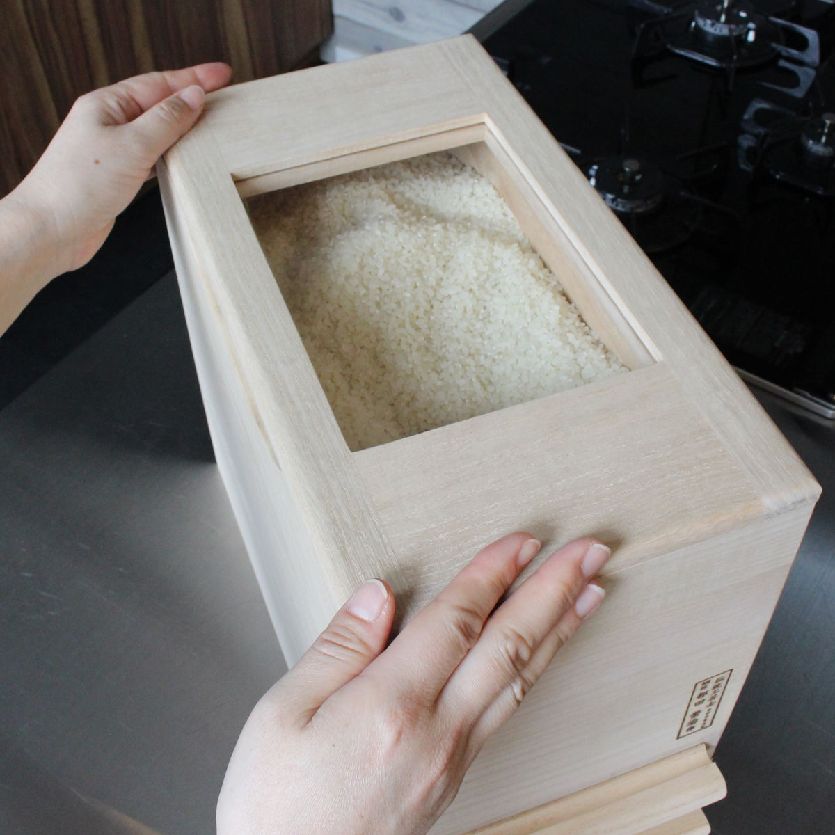 米びつ 5kg用 計量米びつ キャスター付き アクリル蓋で中身が見え