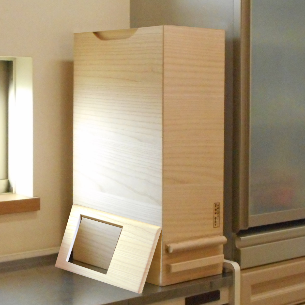 米びつ 20kg用 計量米びつ キャスター付き アクリル蓋で中身が見え