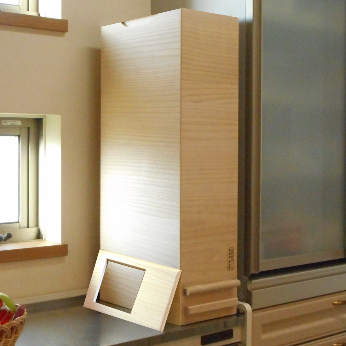 米びつ 30kg用 計量米びつ キャスター付き アクリル蓋で中身が見え