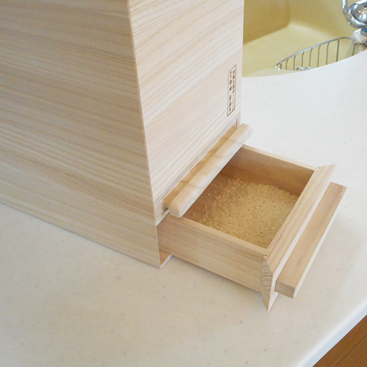 米びつ 30kg用 計量米びつ キャスター付き アクリル蓋で中身が見え