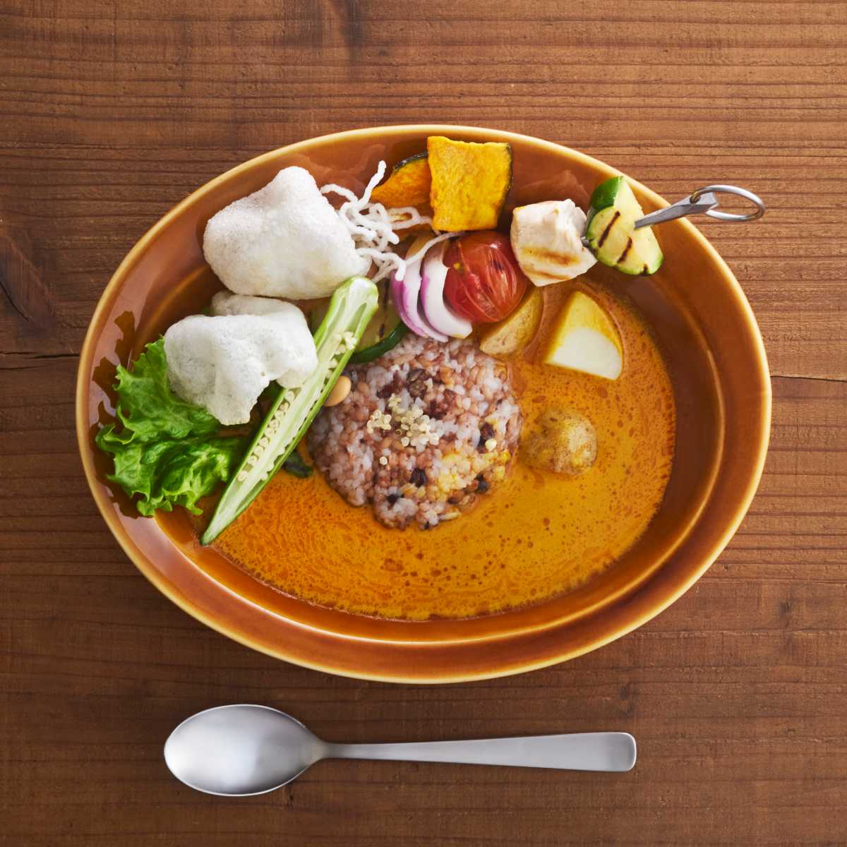 カレー皿 スプーンセット 25cm 逸品窯 陶磁器 （ 食洗機対応 電子