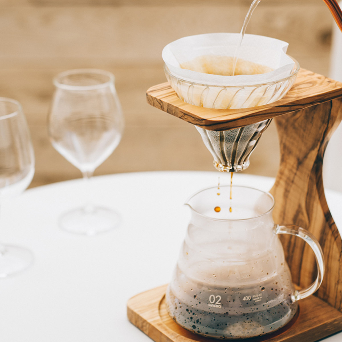 HARIO（ハリオ） コーヒー ドリッパーセット 1〜4杯用 V60 オリーブ 