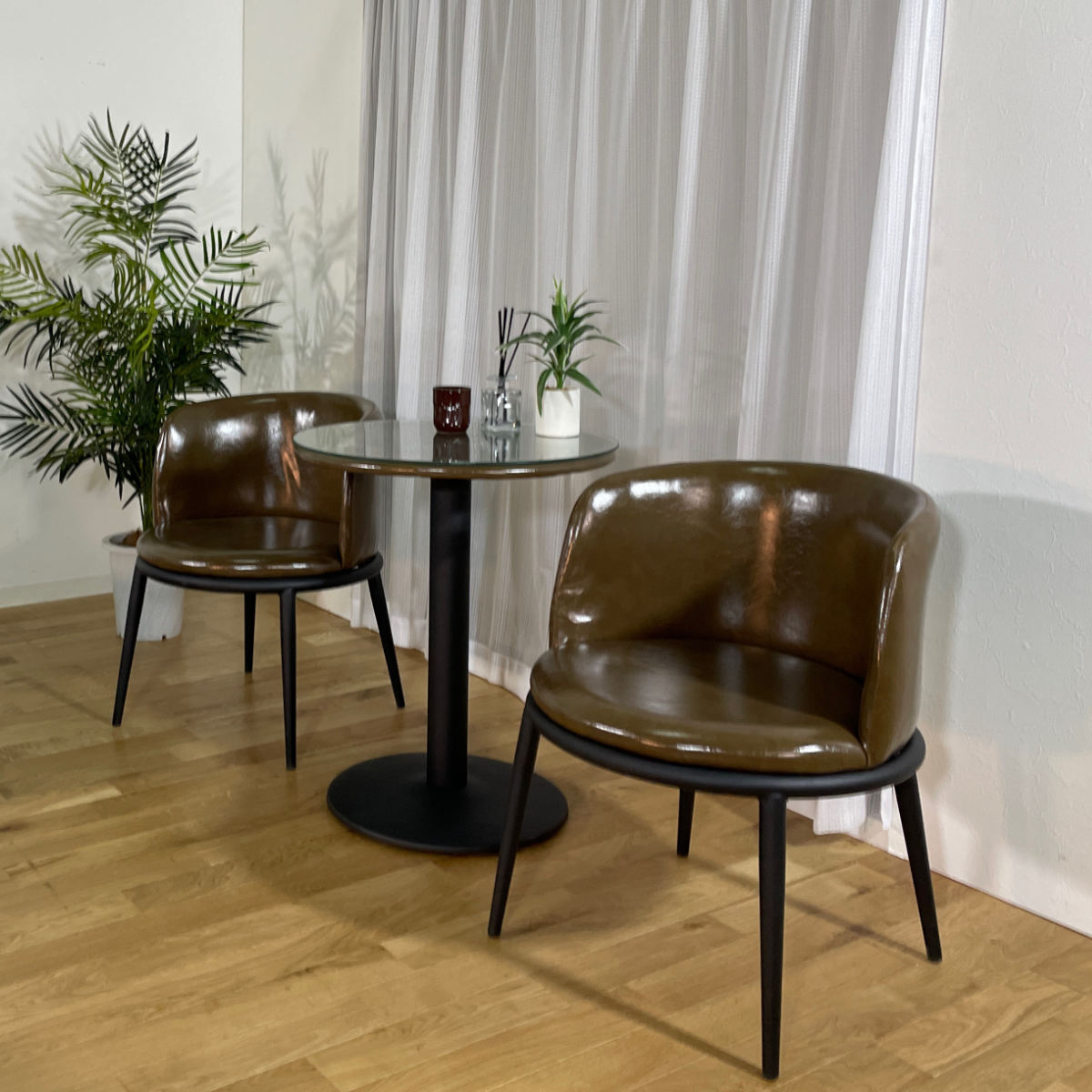 2人用 ダイニングテーブルセット 小さめ 3点セット （ ダイニング