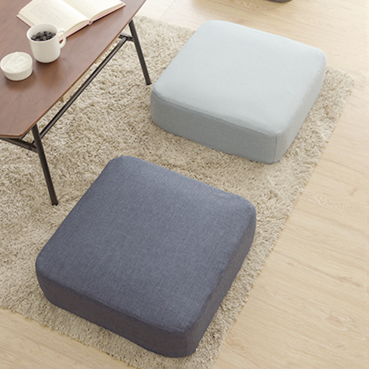 セルタン カバーが洗えるクッション ダリアン生地 スクエア 低反発