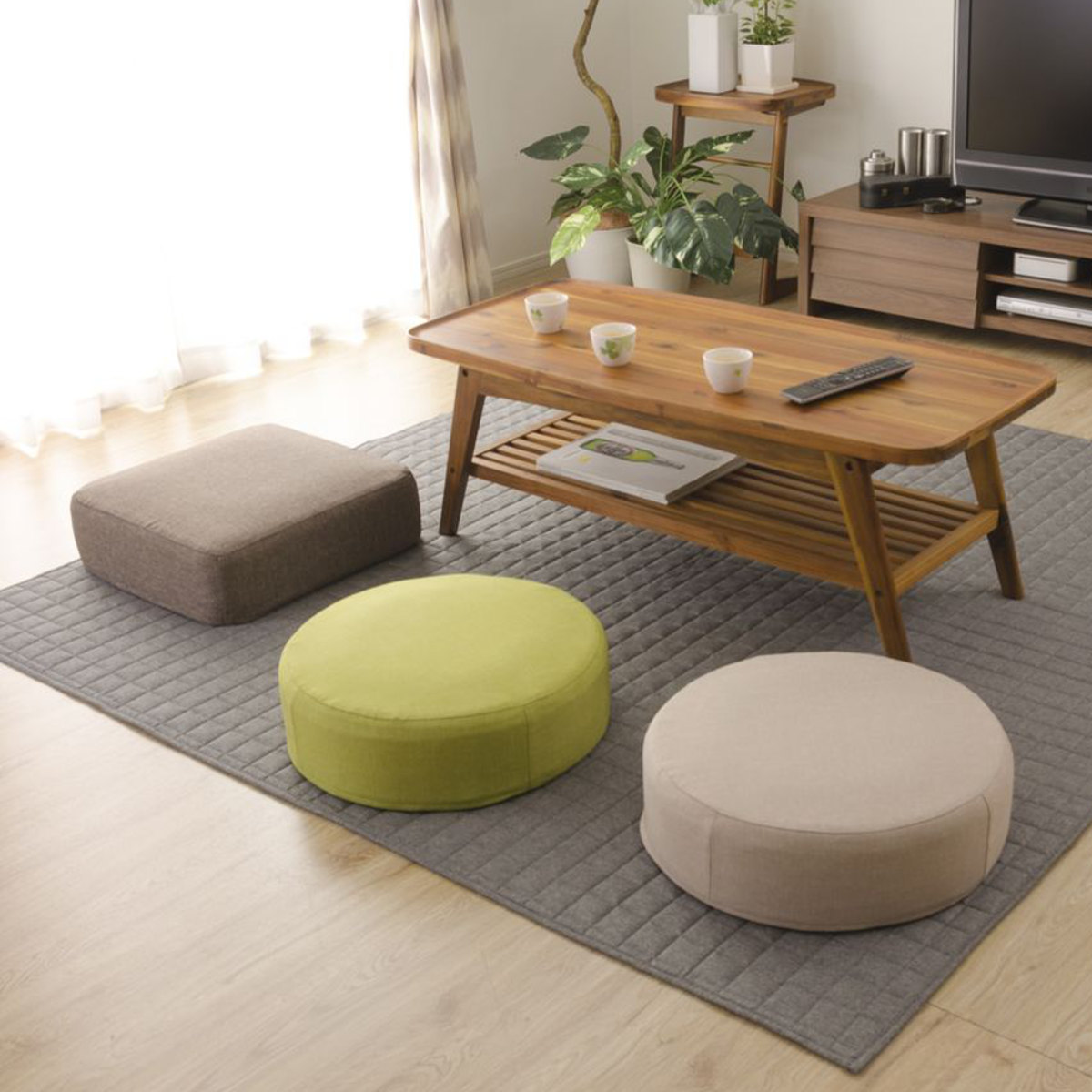 セルタン カバーが洗えるクッション ダリアン生地 スクエア 低反発