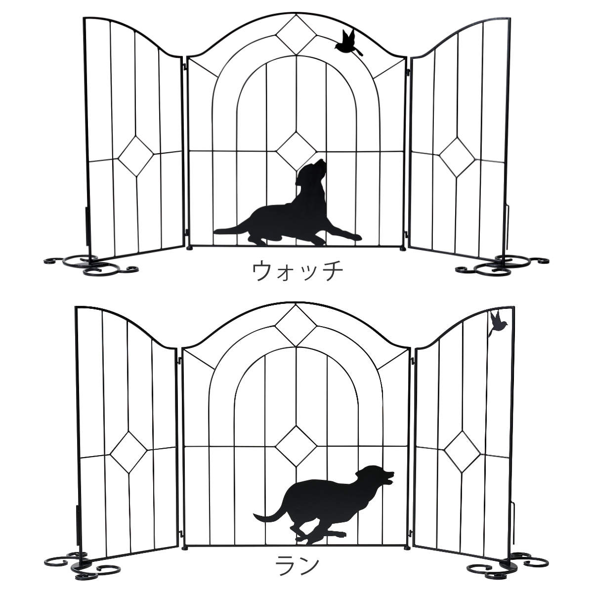フェンス シルエットゲート DOG （ ペットゲート ドッグフェンス