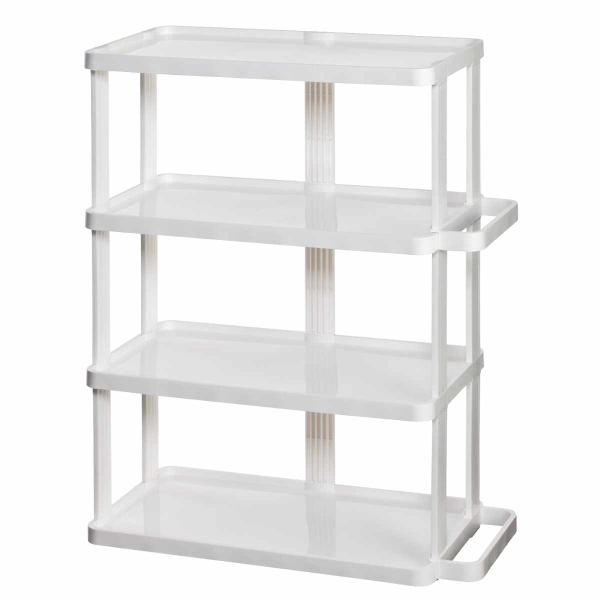 不動技研（FUDOGIKEN） シューズラック 省 スペース 4段 ワイド 傘置き