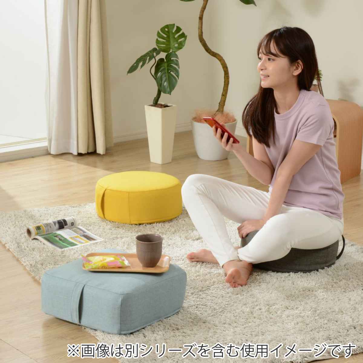 セルタン カバーが洗えるミニクッション ダリアン生地 スクエア 小さめ