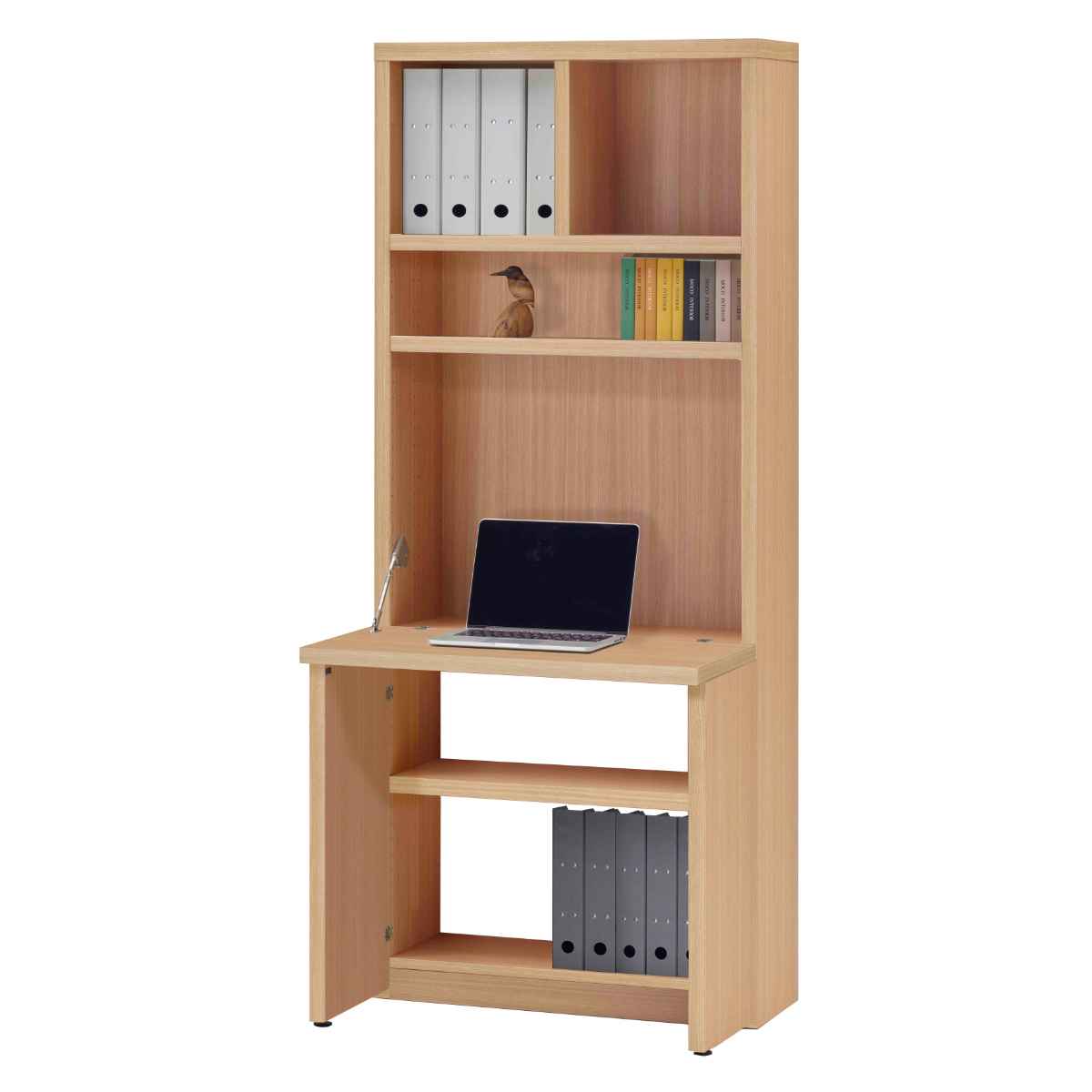 美品 ライティングデスク 収納棚 小物収納 コンパクトデスク 60×44×100cm ライティングデスク 幅60 FJ-027-IR ウォールナット 7269449 │【公式