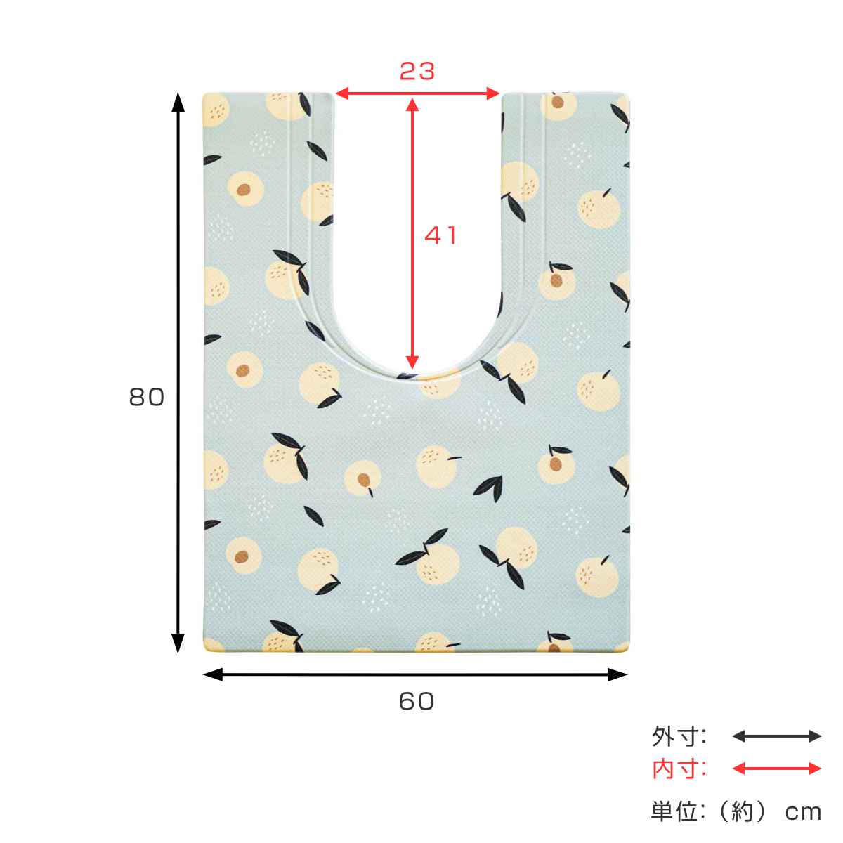 トイレマット 拭ける 80×60cm スキマに...の詳細画像3