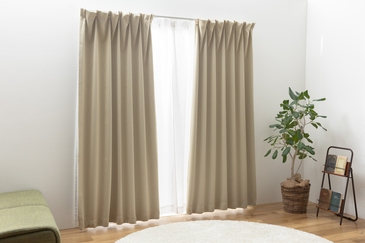 遮光カーテン 1級遮光 レースセット UVカット 幅100〜200×丈105〜230cm