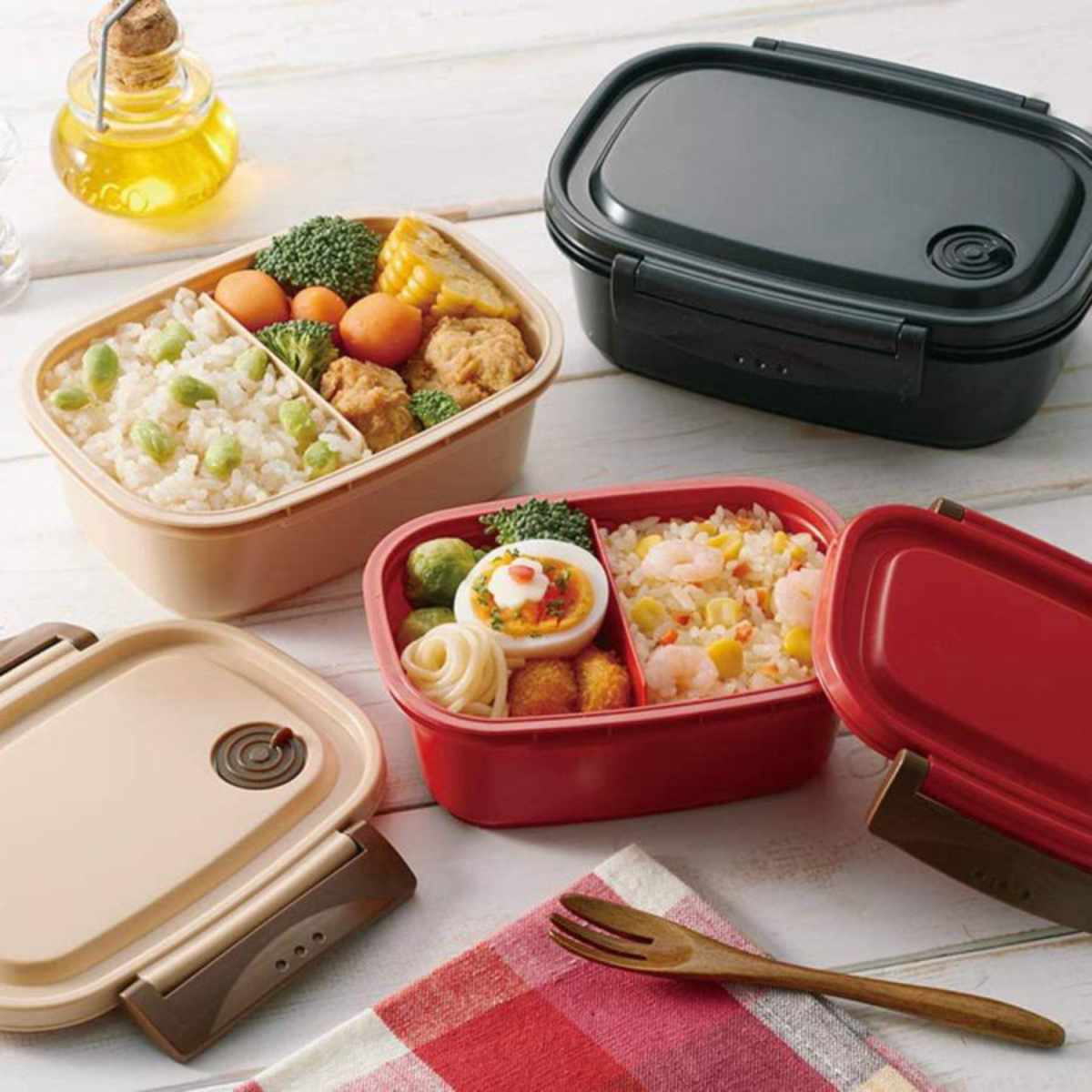 スケーター お弁当箱 ラク軽弁当箱M 1段 550ml 喫茶レトロシリーズ