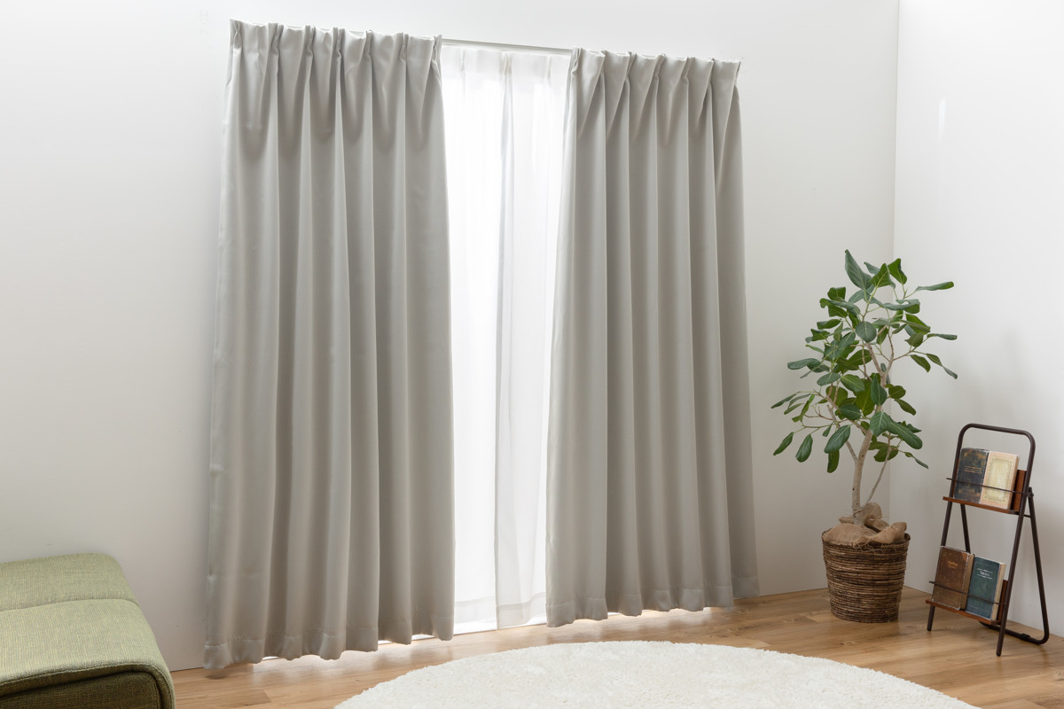 遮光カーテン 1級遮光 レースセット UVカット 幅100〜200×丈105〜230cm