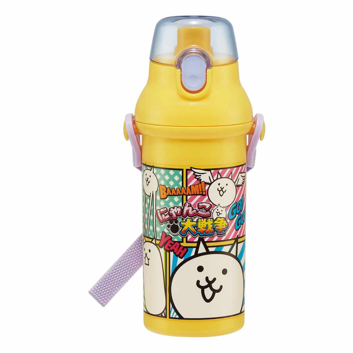 水筒 キッズ 直飲み プラスチック 480ml ワンタッチ キャラクター （ スプラトゥーン にゃんこ大戦争 スーパーマリオ くまのがっこう とれたんず ） | スケーター | 22