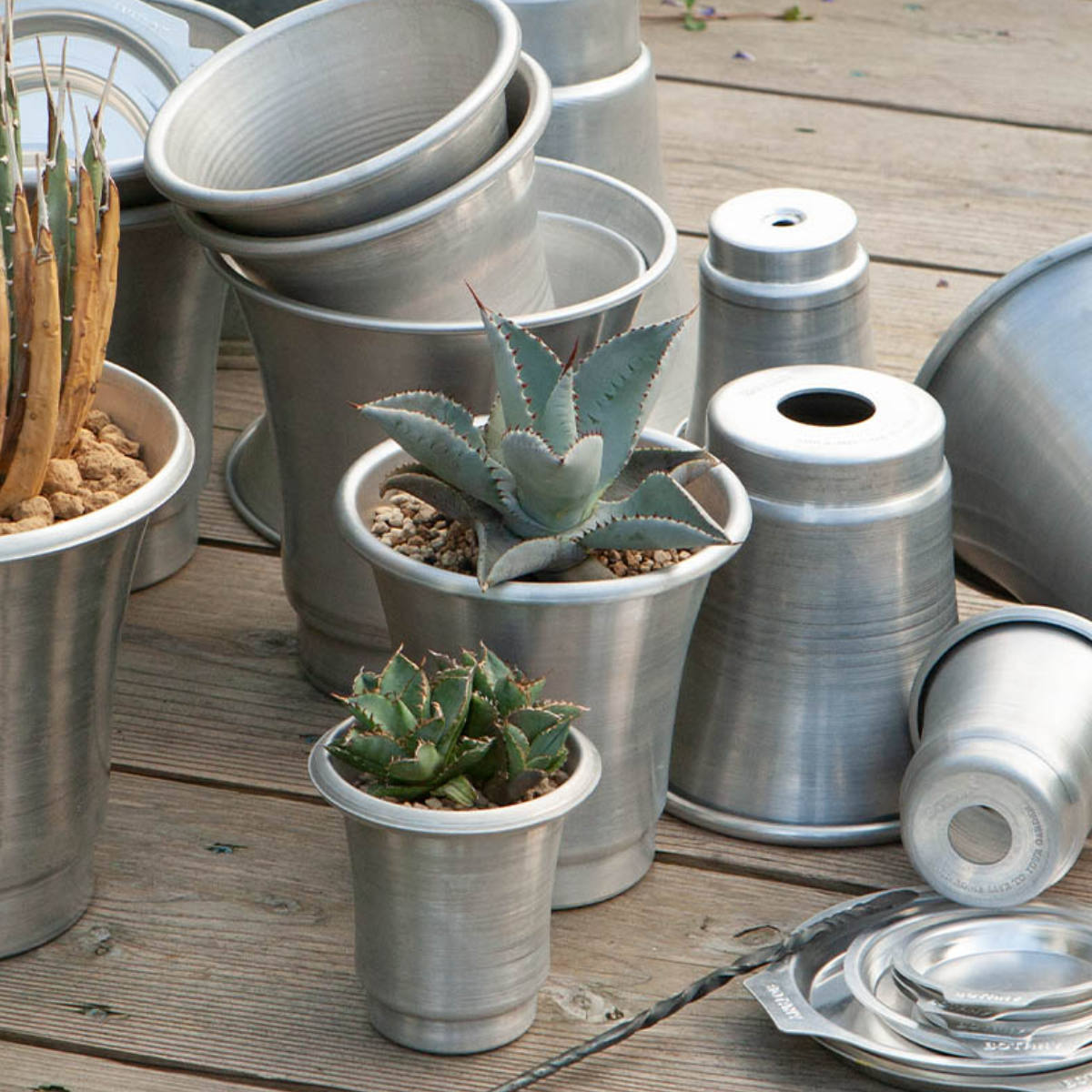 DULTON（ダルトン） ポット＆ソーサー M アルミニウム （ DULTON