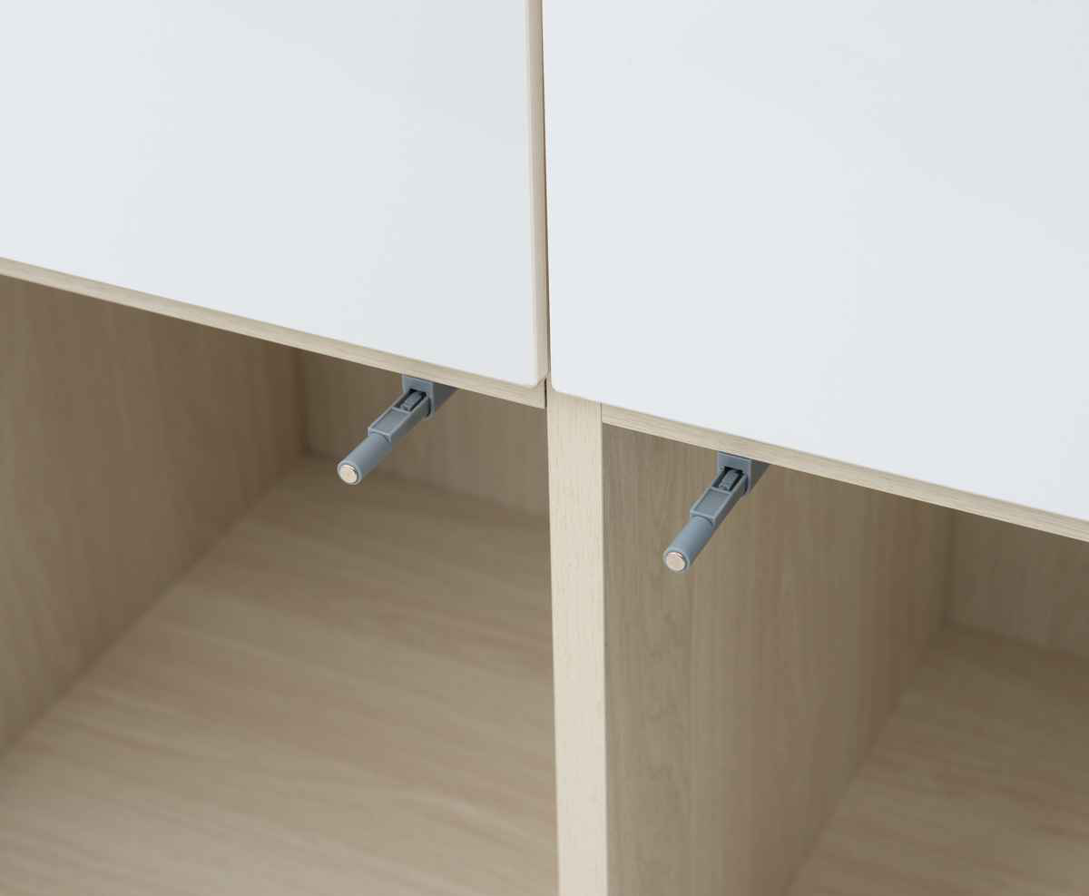 スクエアキャビネット 引出し 下扉タイプ ハイグロス前板 幅70cm