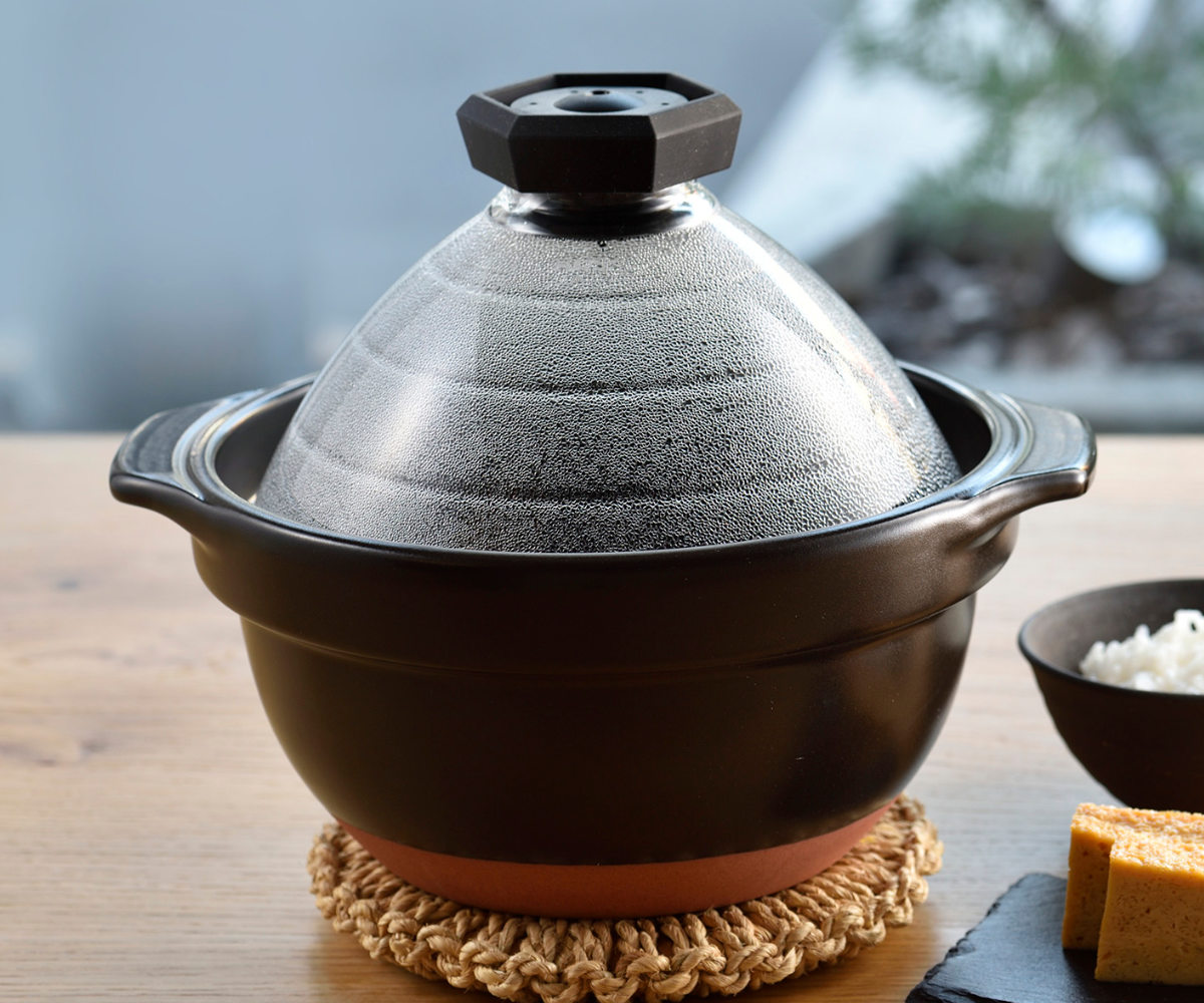 HARIO（ハリオ） 炊飯土鍋 2〜3合 直火専用 ガラス蓋付き フタがガラス