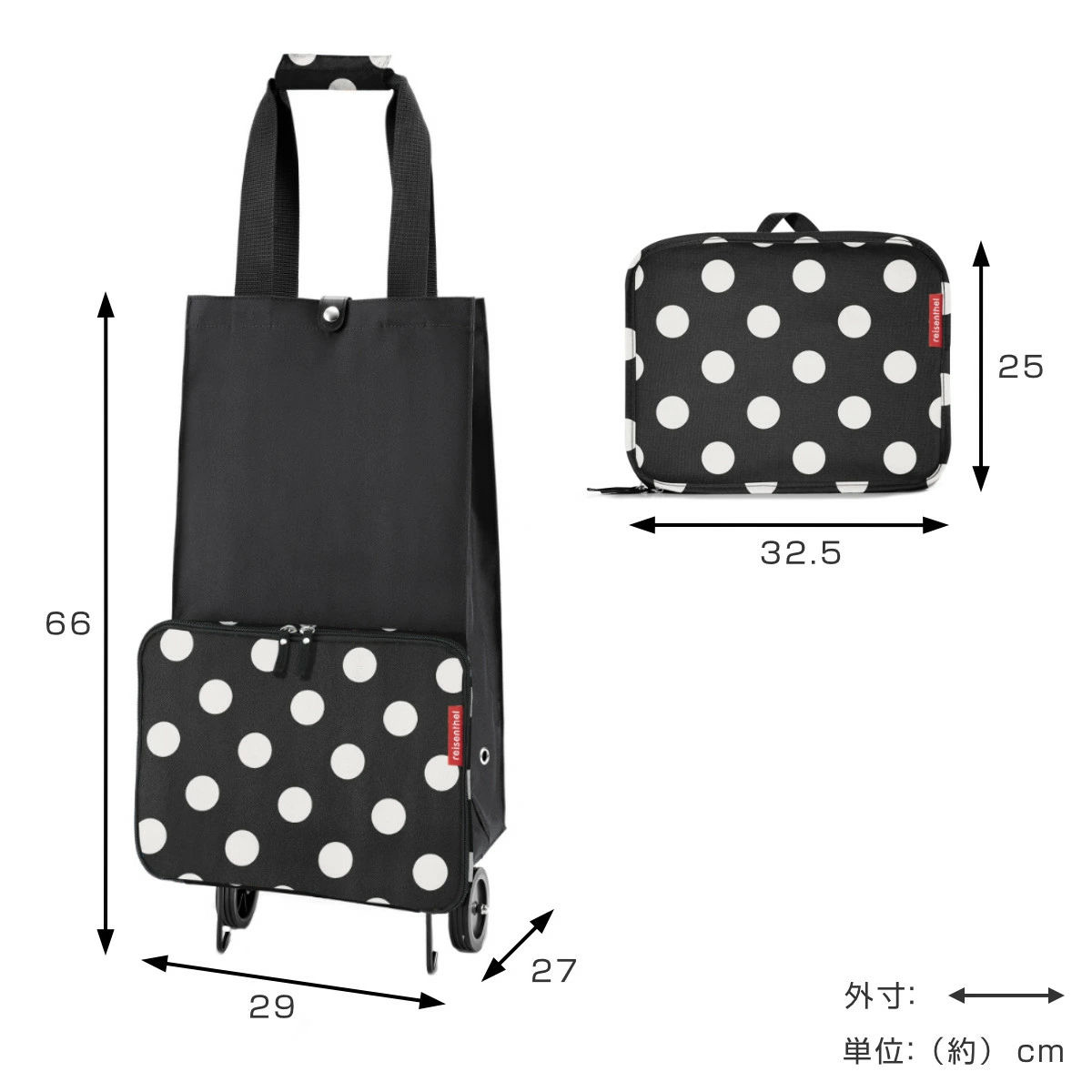 reisenthel キャリーカート 黒・グレーショッピングバッグ reisenthel（ライゼンタール） ショッピングカート FOLDABLETROLLEY