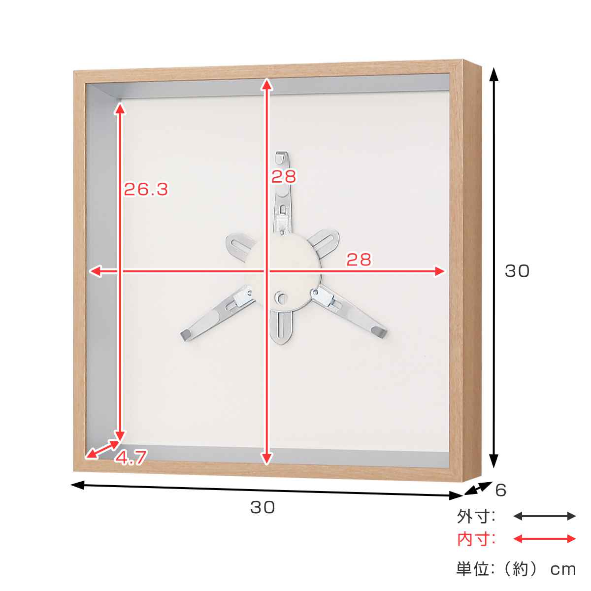 コレクションケース 30×30cm 壁掛け プレート お皿 収納 L409
