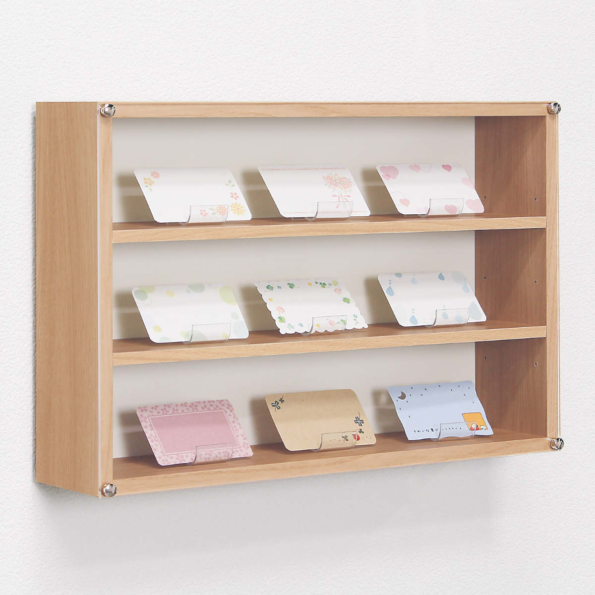 コレクションケース 45×30cm 置き掛け両用 3段 フィギュア L404