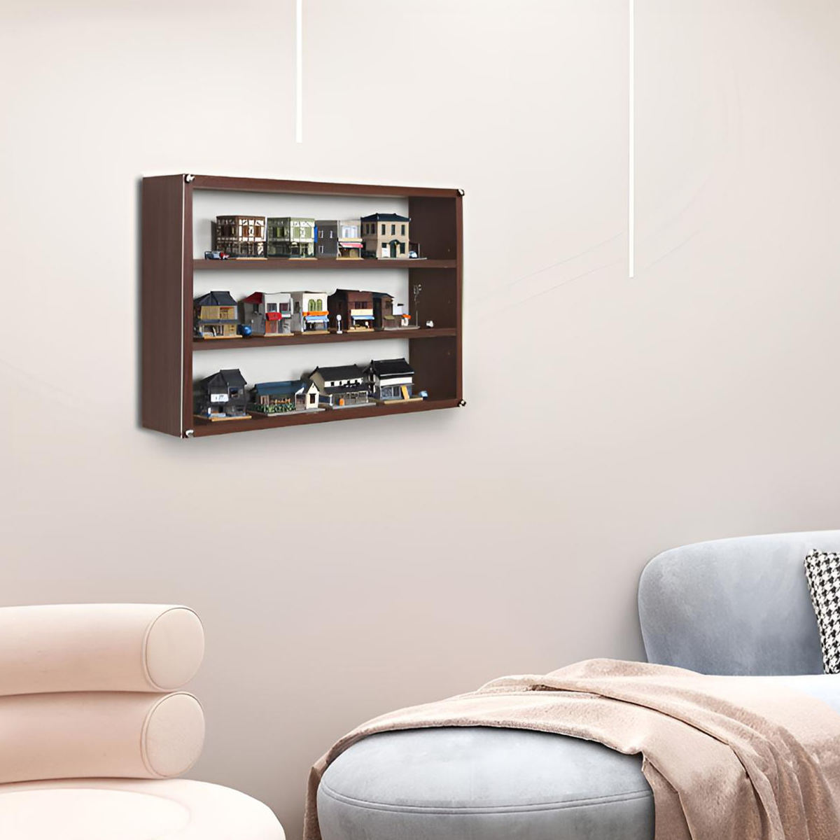 コレクションケース 60×45cm 置き掛け両用 3段 フィギュア L404