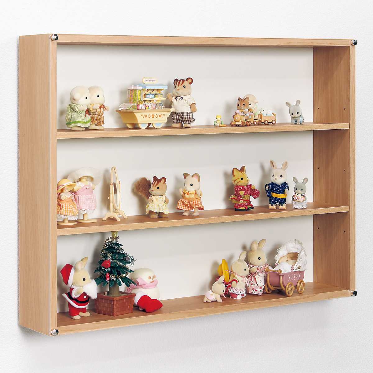 コレクションケース 60×45cm 置き掛け両用 3段 フィギュア L404