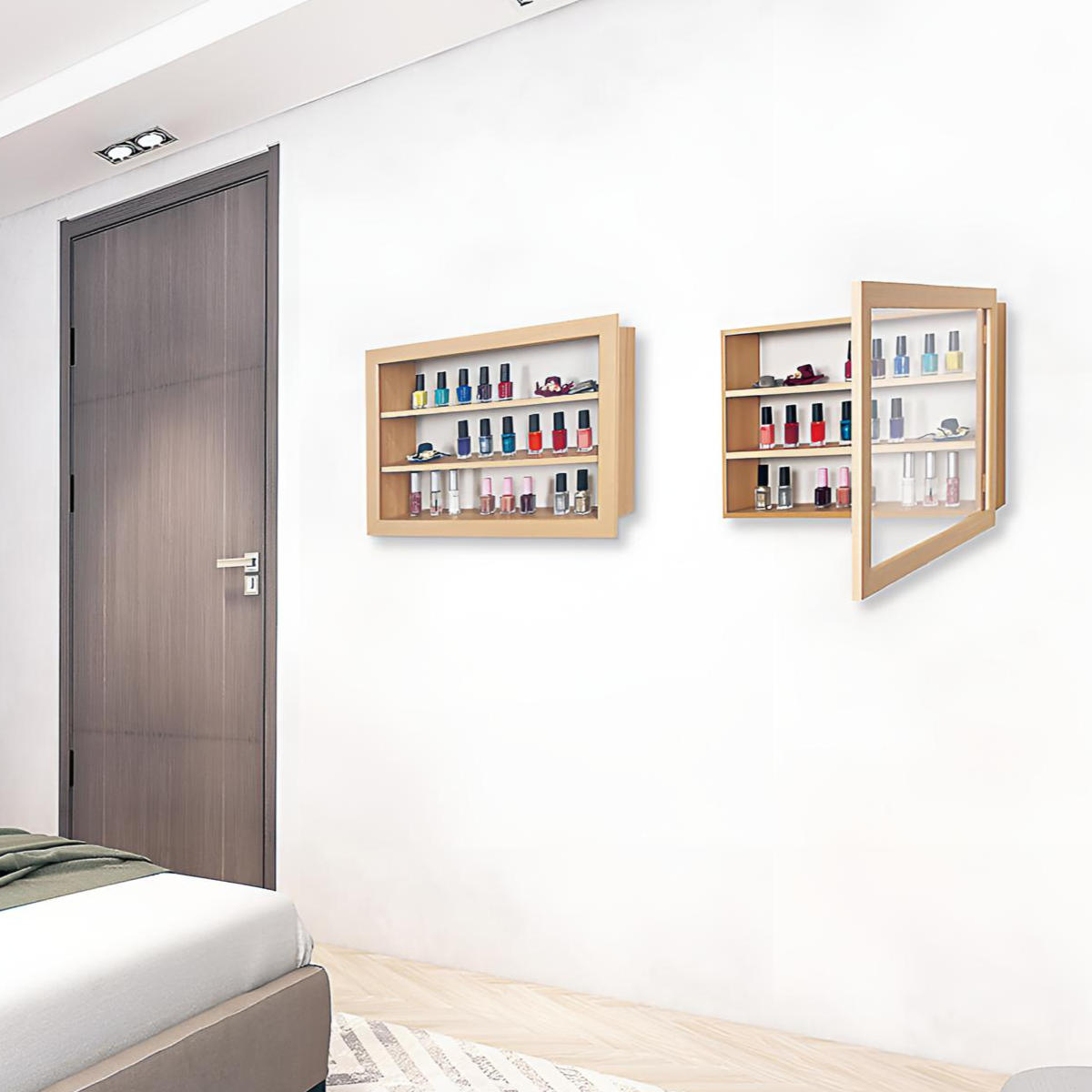 コレクションケース 48×33cm カバー扉付き メイク道具 L405 （ ケース