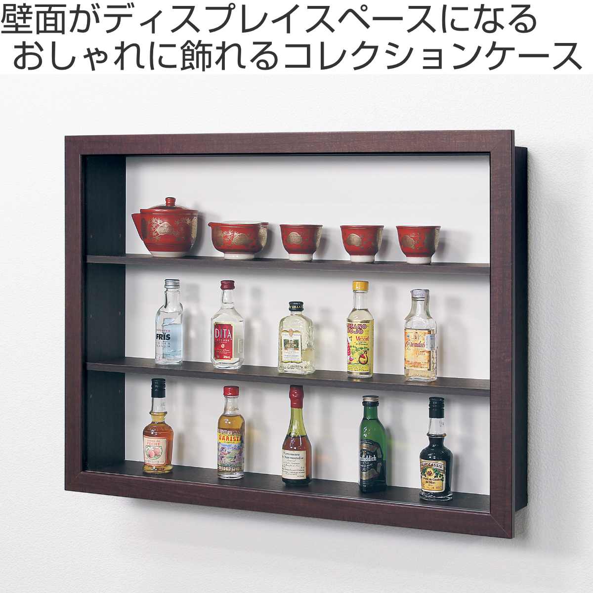コレクションケース 63×48cm カバー扉付き メイク道具 L405 （ ケース
