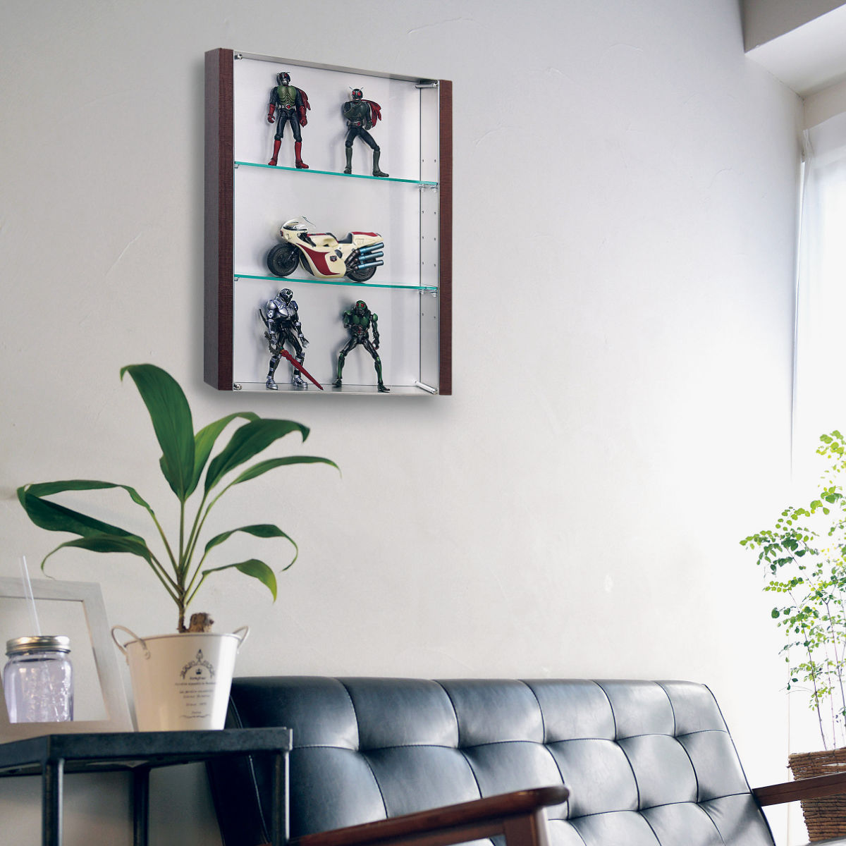 コレクションケース 45×60cm 置き掛け両用 4段 フィギュア L4011