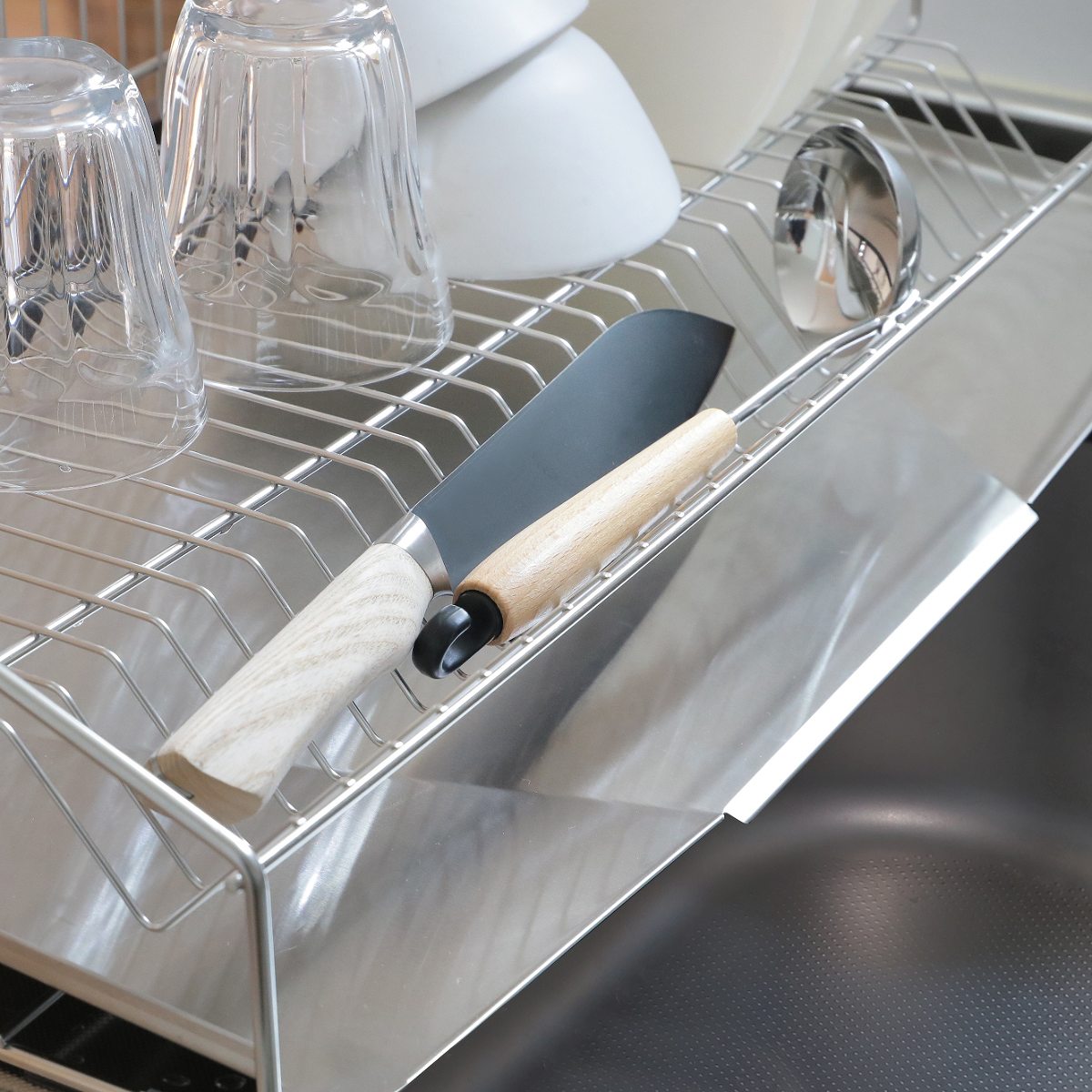 ヨシカワ 特典付き 水切りラック 収納上手な水切りラック （ 日本製