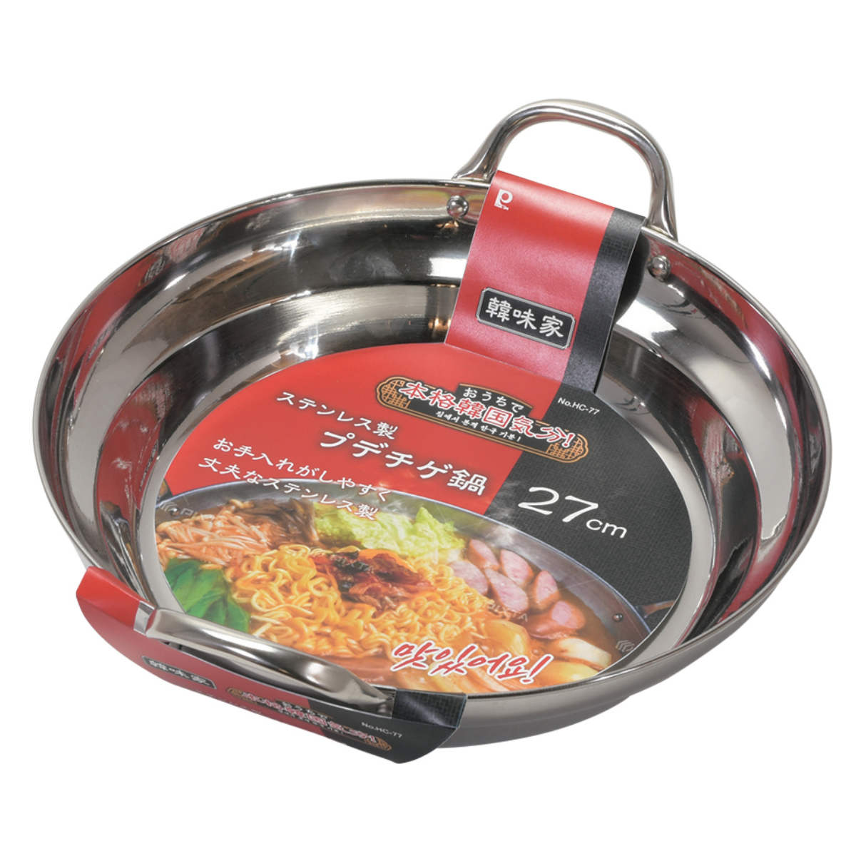 パール金属 チゲ鍋 27cm ガス火専用 ステンレス製 韓味家 プデチゲ鍋