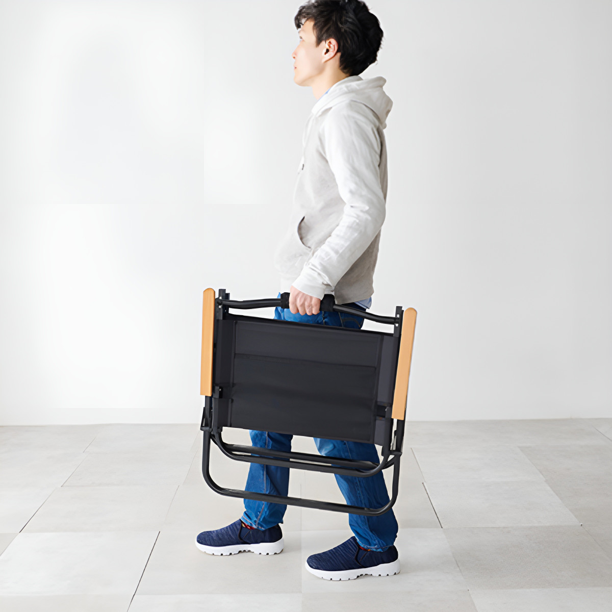 軽量炭素鋼製テーブルチェアセット HAGiHARA（萩原） テーブルチェアセット 3点セット 折りたたみ