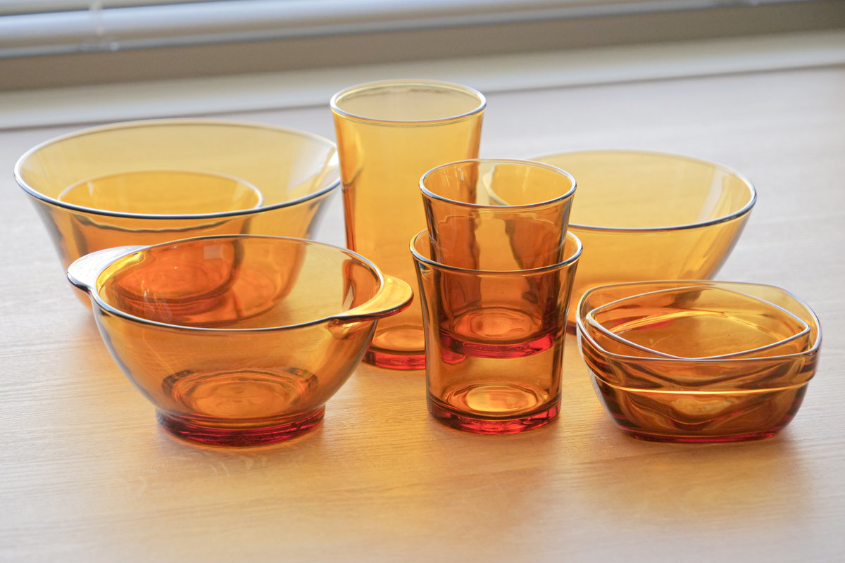 アンバーガラス ボウル型置物 DURALEX（デュラレックス） アンバー ボウル 14cm （ AMBER 食洗機対応