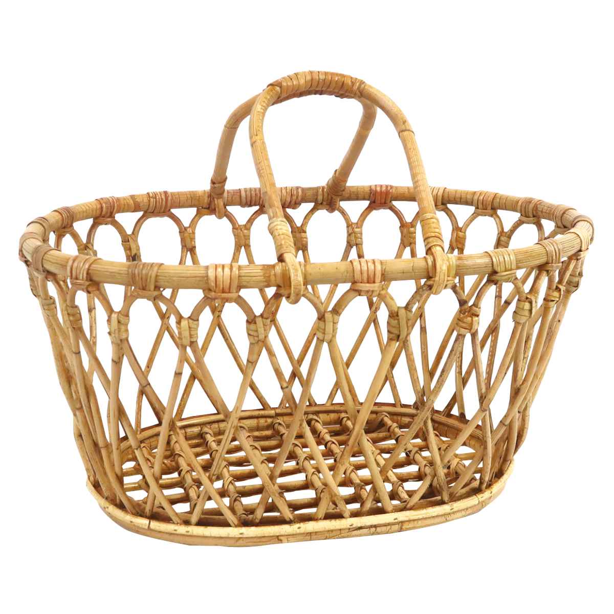 クレエ ユグラ オーバルバスケット ラタン （ バスケット かご 収納